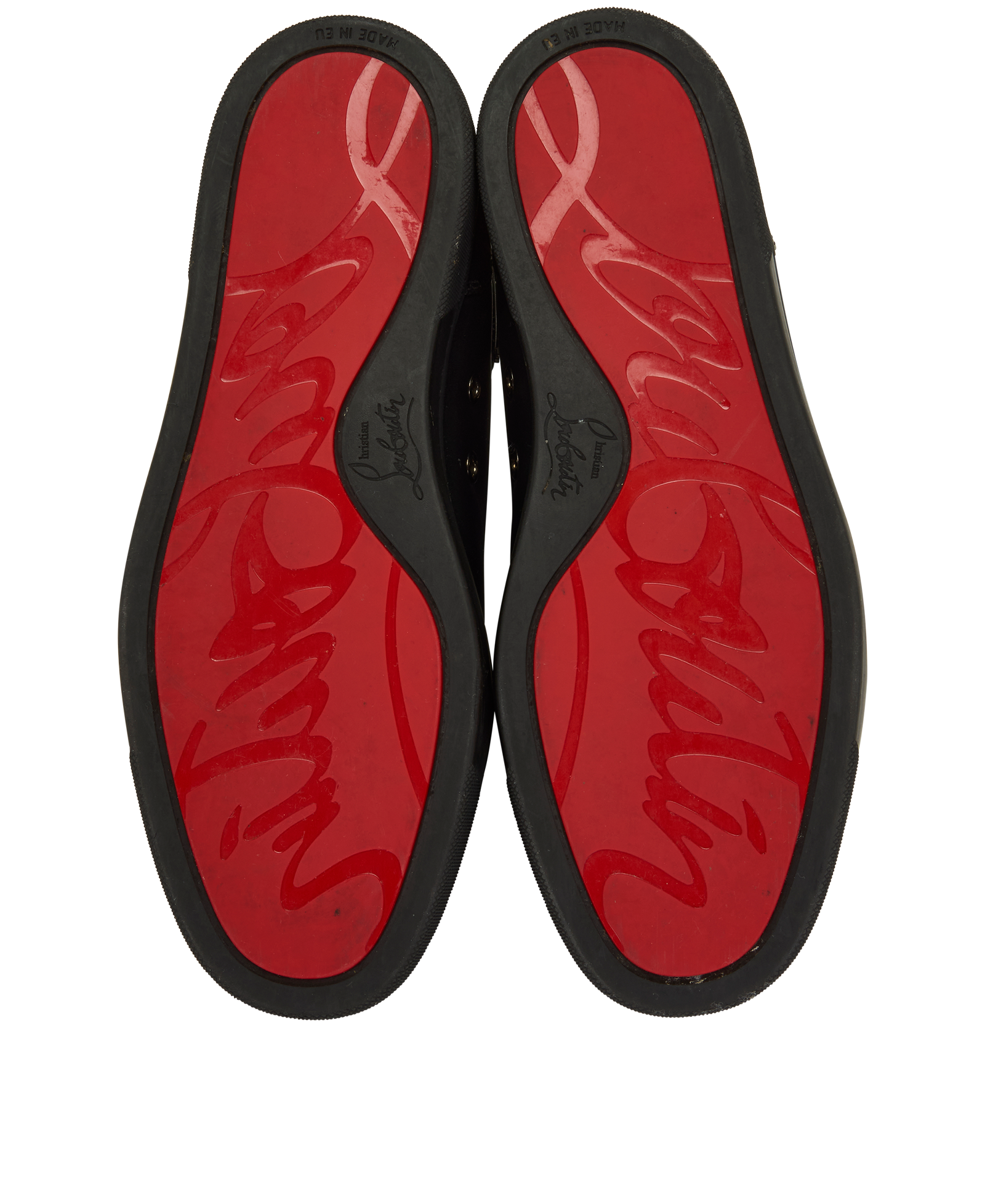 Christian Louboutin High Top Sneakers, &pound;220, Shoes, Black, Leather, Top view