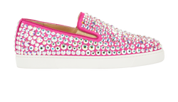 Christian Louboutin Crystal Spike Trainers, Fabric, Pink, UK5, DB, 2*