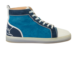 Christian Louboutin Fun Louis Trainers, Suede, Blue, UK7.5, B/DB, 2*