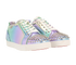 Christian Louboutin Fun Louis Junior Spikes Trainers, &pound;295, Shoes, Blue/Green/Purple/Silver, Leather, Side view