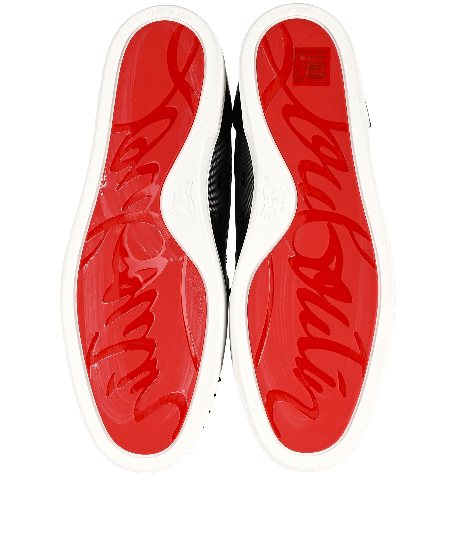 Christian Louboutin Louis Junior Sneaker, &pound;395, Shoes, Black/Silver, Leather, Top view