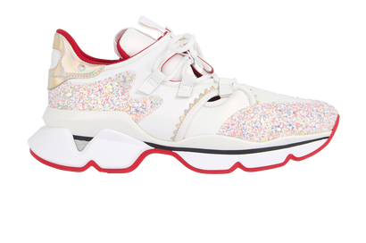 Christian Louboutin Glitter Red Runner Trainers, front view