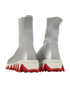 Christian Louboutin Sharky Sock Trainers, &pound;420, Shoes, Silver, Fabric, Back view