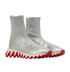 Christian Louboutin Sharky Sock Trainers, &pound;420, Shoes, Silver, Fabric, Side view