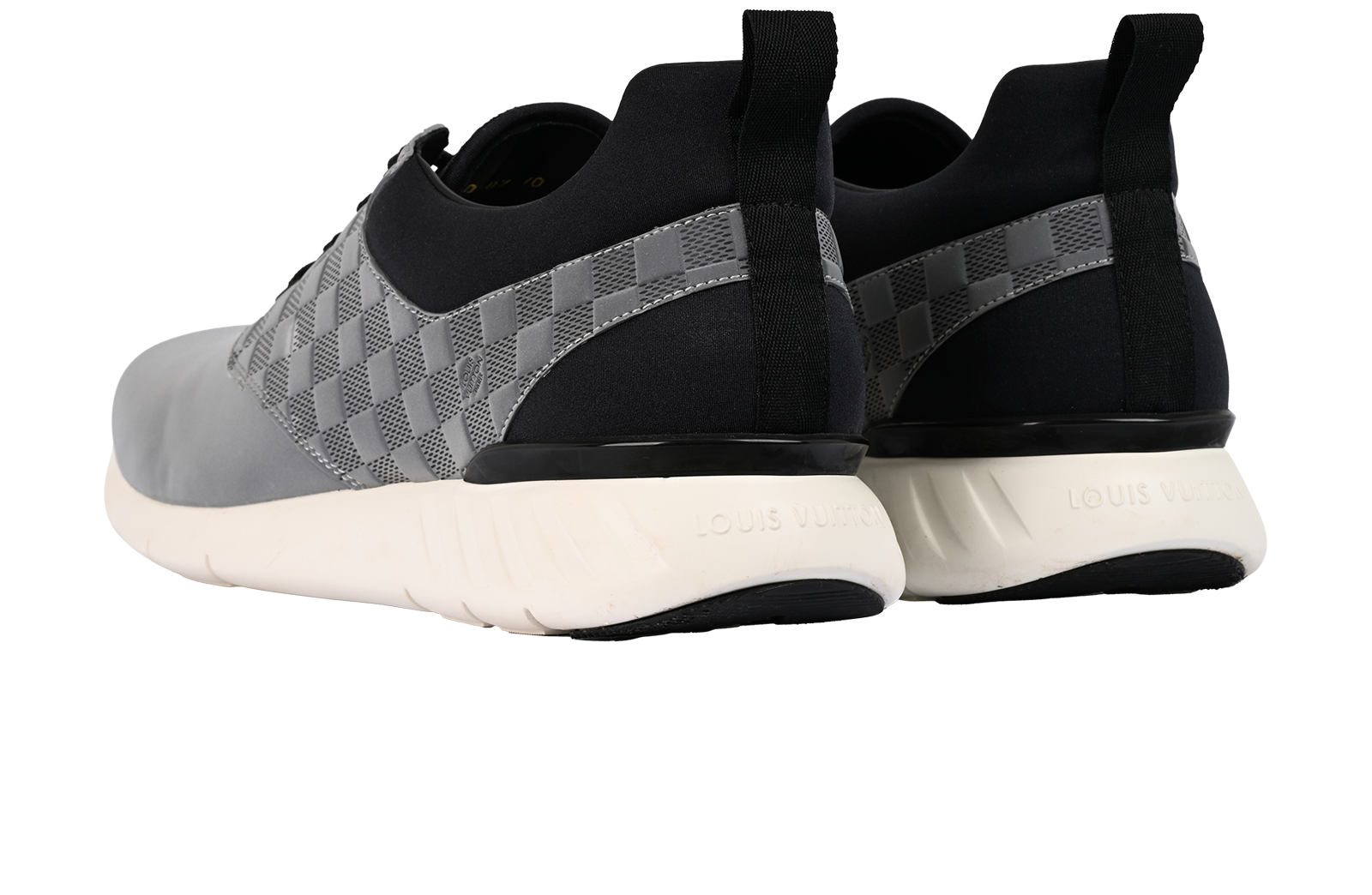 Louis Vuitton Damier FastLane Trainers Mens, &pound;250, Shoes, Grey, Leather, Back view
