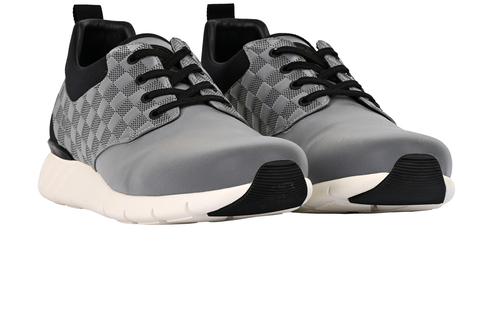 Louis Vuitton Damier FastLane Trainers Mens, &pound;250, Shoes, Grey, Leather, Side view