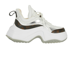 Louis Vuitton LV Archlight 2.0 Sneakers, Canvas/Leather, White,UK7,DB/B,2*