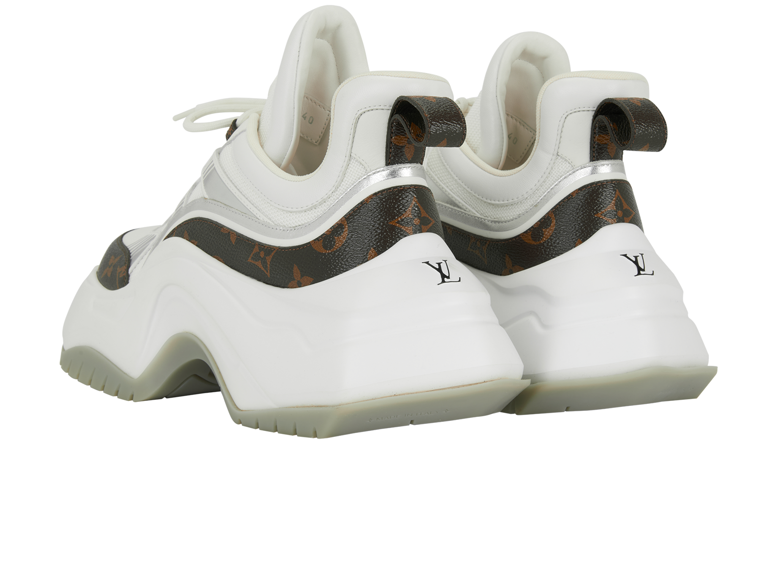 Louis Vuitton LV Archlight 2.0 Sneakers, &pound;550, Shoes, White, Canvas/Leather, Back view
