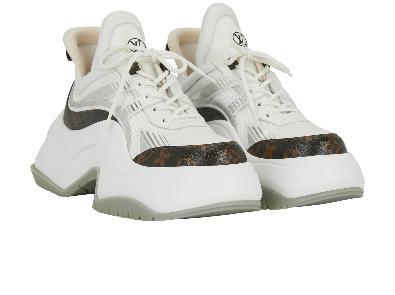 Louis Vuitton LV Archlight 2.0 Sneakers, &pound;550, Shoes, White, Canvas/Leather, Side view