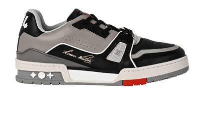 Louis Vuitton LV Trainers, £495, Shoes, Black/Taupe, Leather, Front view