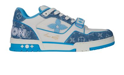 Louis Vuitton Denim Monogram Trainers, front view