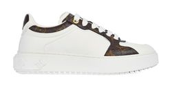 Louis Vuitton Beige/White Monogram Canvas Timeout Sneakers Size 39 Louis  Vuitton