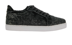 Christian Louboutin Vieira Orlato Trainers, Velvet, Black, UK5.5, DB, 3*