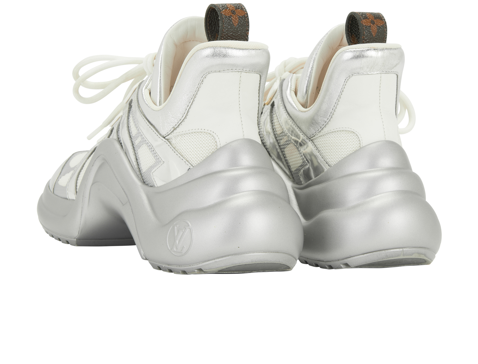 Louis Vuitton Archlight Trainers, &pound;395, Shoes, Silver/White, Leather, Back view