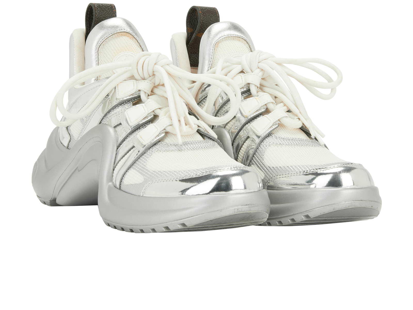 Louis Vuitton Archlight Trainers, &pound;395, Shoes, Silver/White, Leather, Side view