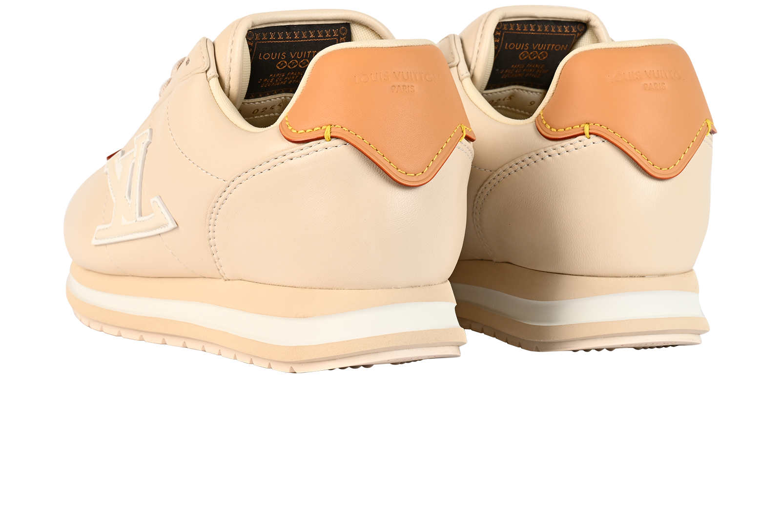 Louis Vuitton LV Buttersoft Trainers, &pound;595, Shoes, Beige, Leather, Back view