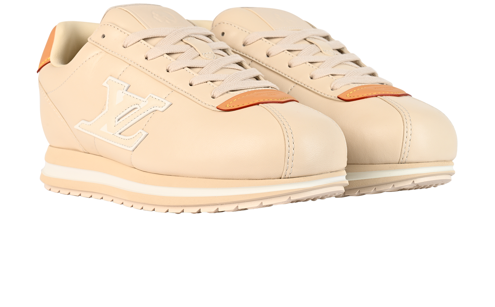 Louis Vuitton LV Buttersoft Trainers, &pound;595, Shoes, Beige, Leather, Side view