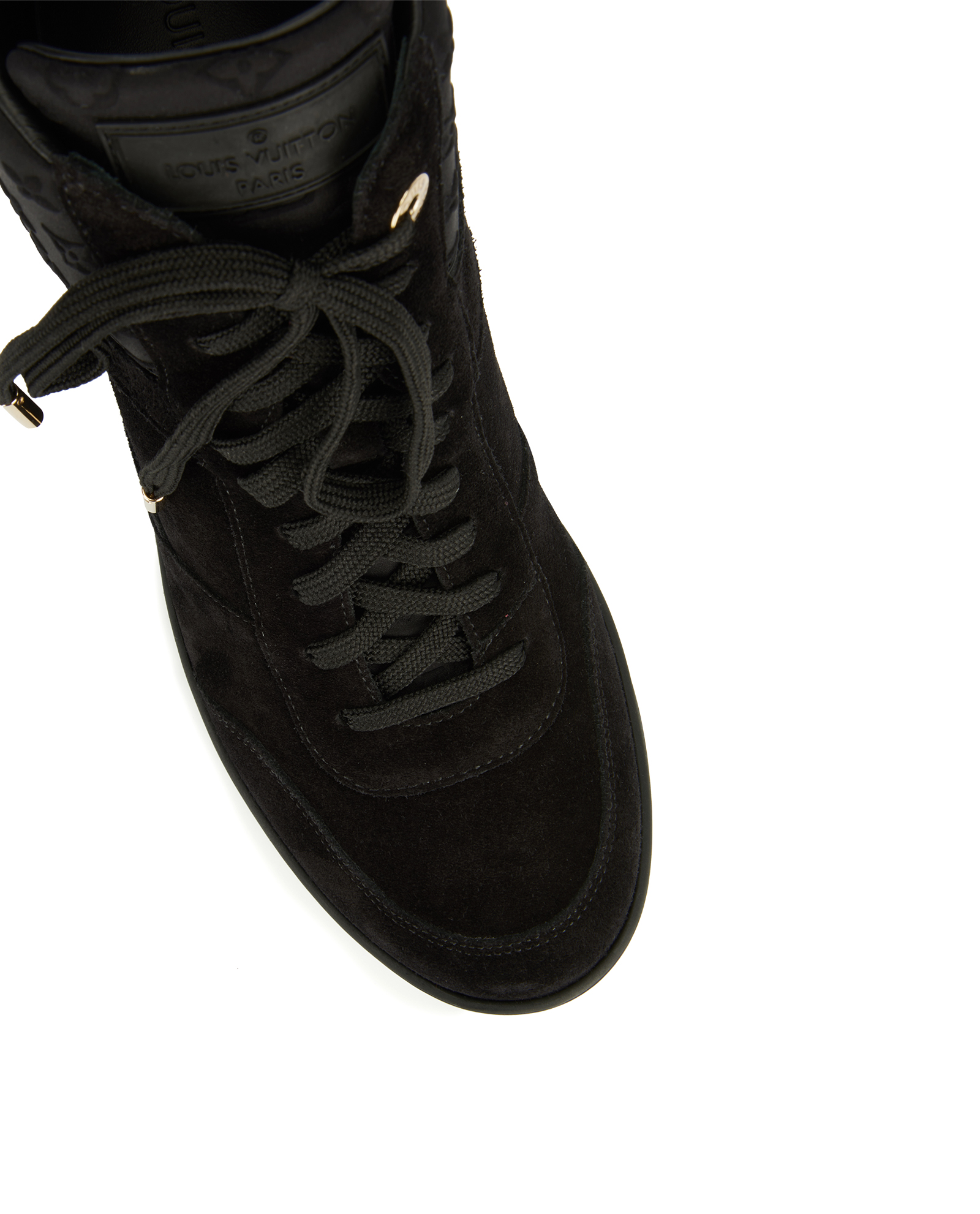 Louis Vuitton Millenium wedge sneakers Black Suede ref.126615