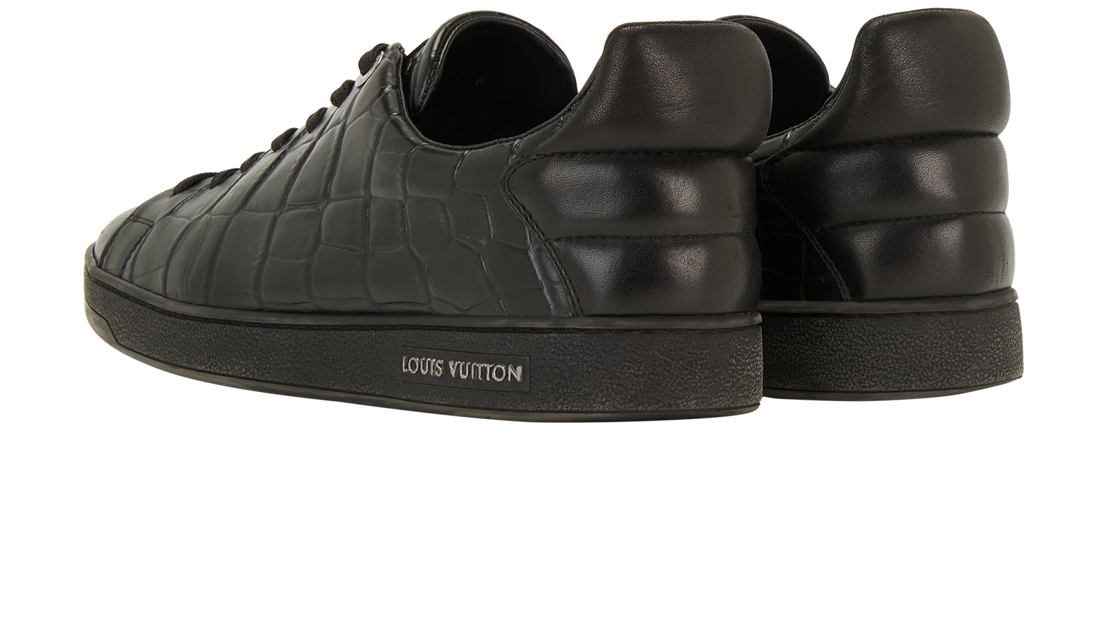 Louis Vuitton Frontrow Trainers, &pound;325, Shoes, Black, Leather, Back view