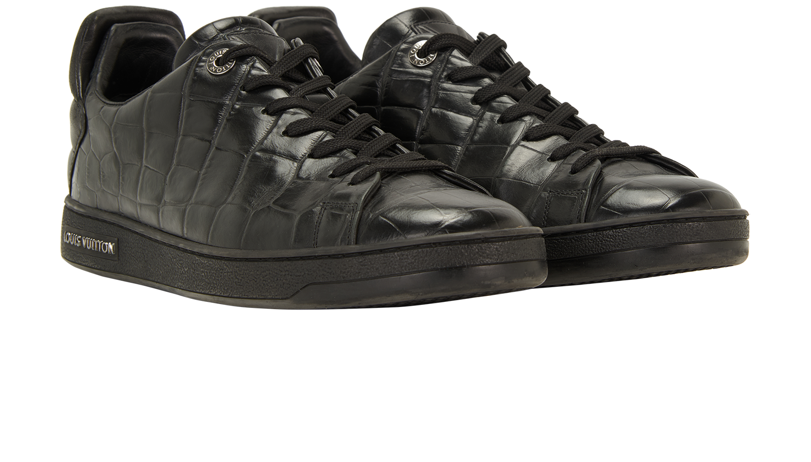Louis Vuitton Frontrow Trainers, &pound;325, Shoes, Black, Leather, Side view