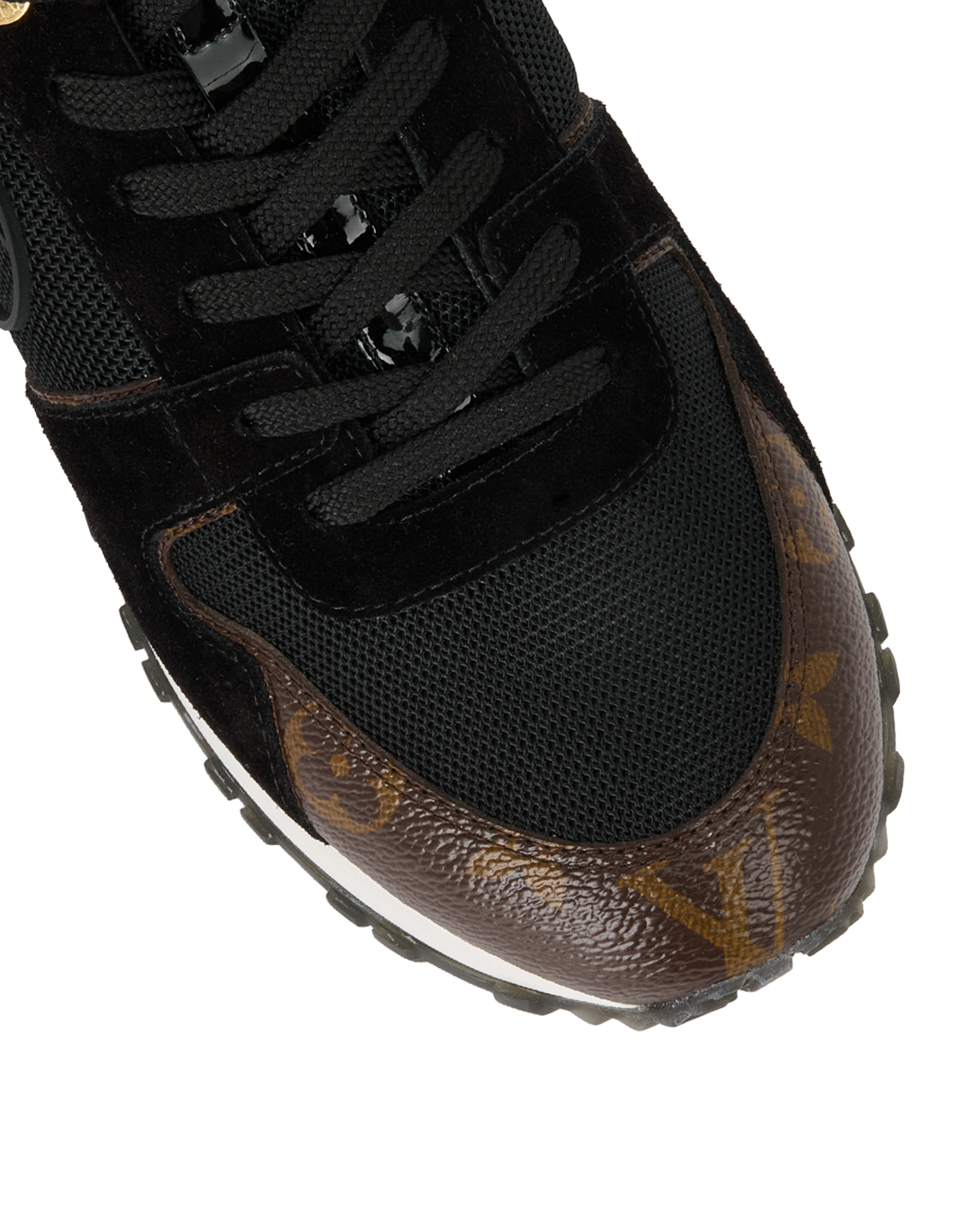 Louis Vuitton Monogram Trainers, &pound;480, Shoes, Black/Brown, Mesh/Suede, Other view