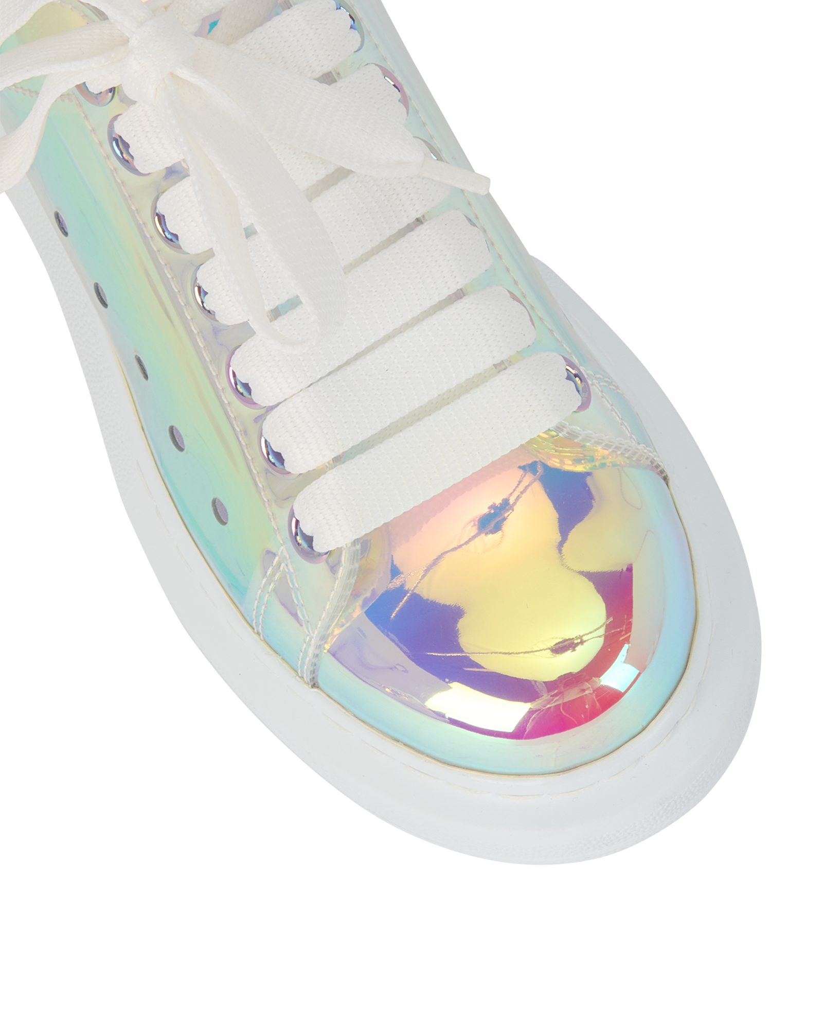 Alexander McQueen Iridescent Trainers, &pound;220, Shoes, Silver, Plastic, Other view