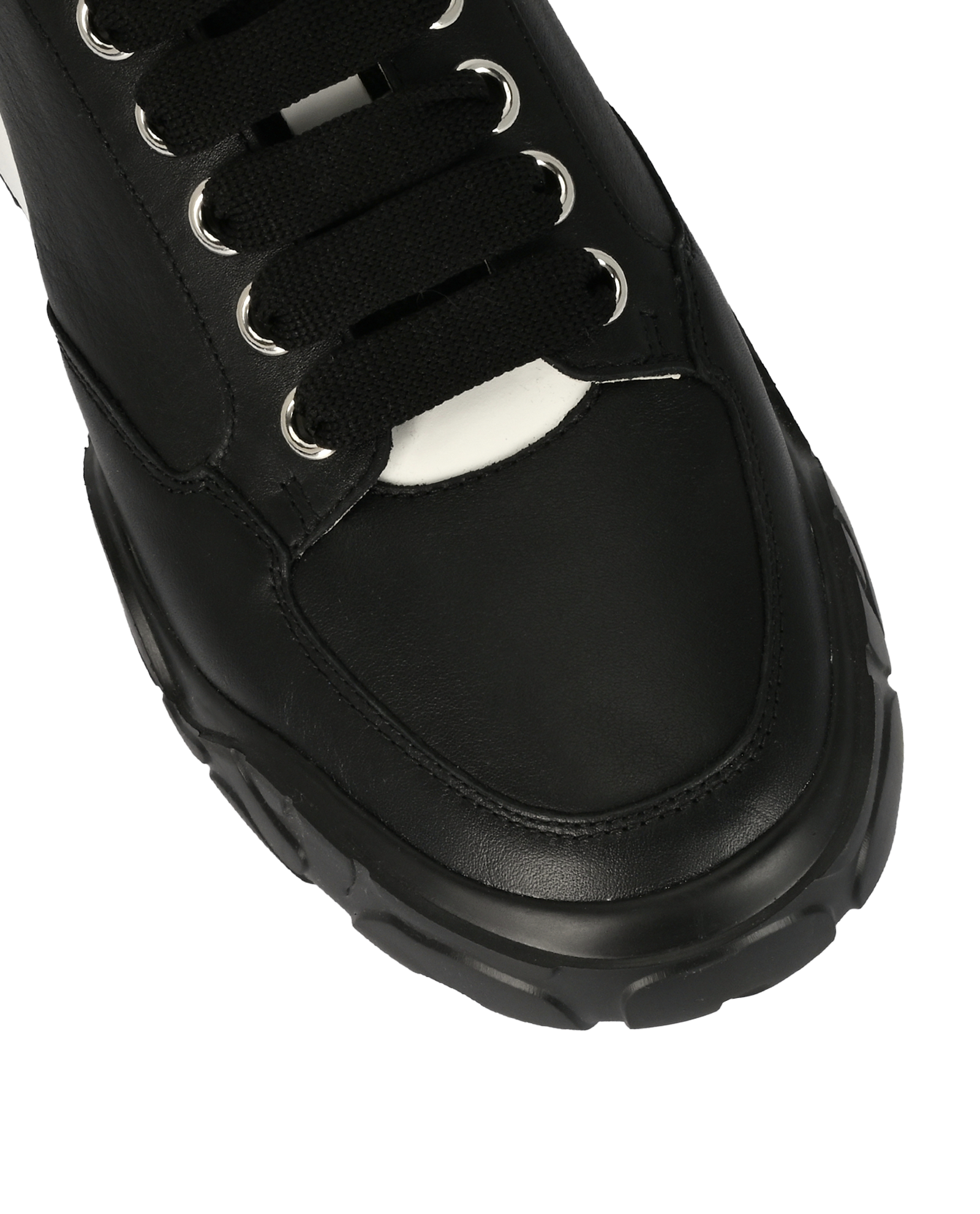 Alexander McQueen Court Trainers, &pound;220, Shoes, Black/Green/White, Leather, Other view