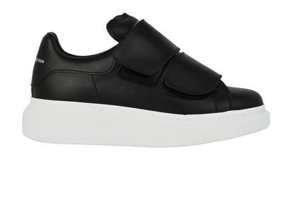 Alexander McQueen Velcro Trainers, £110, Shoes, Black, Leather, Front view