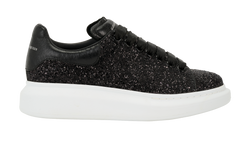 Alexander McQueen Glitter Oversized Trainers, Leather, Black, UK 5, 2*