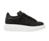 Alexander McQueen Glitter Oversized Trainers, &pound;175, Shoes, Black, Leather, Front view