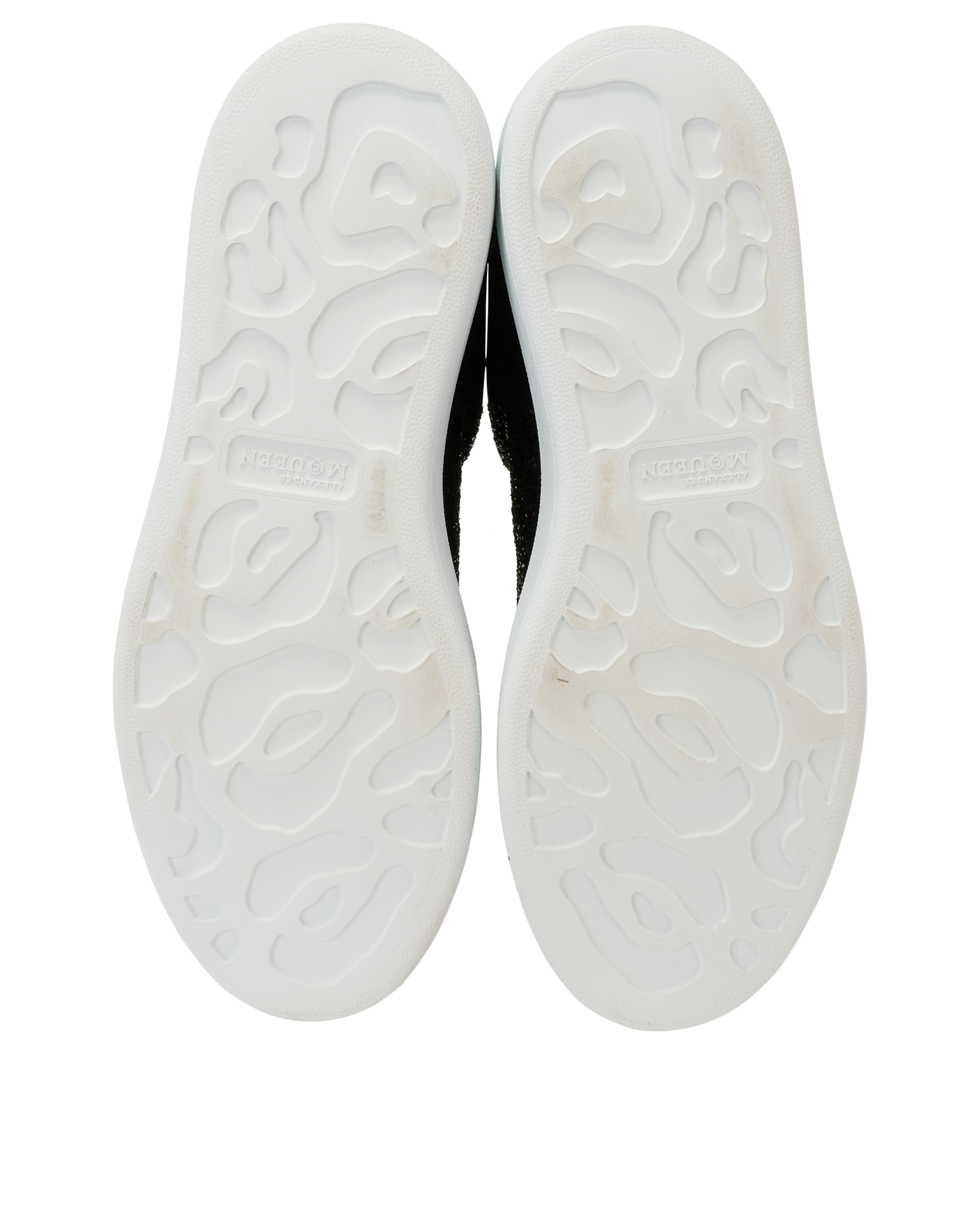 Alexander McQueen Glitter Oversized Trainers, &pound;175, Shoes, Black, Leather, Top view