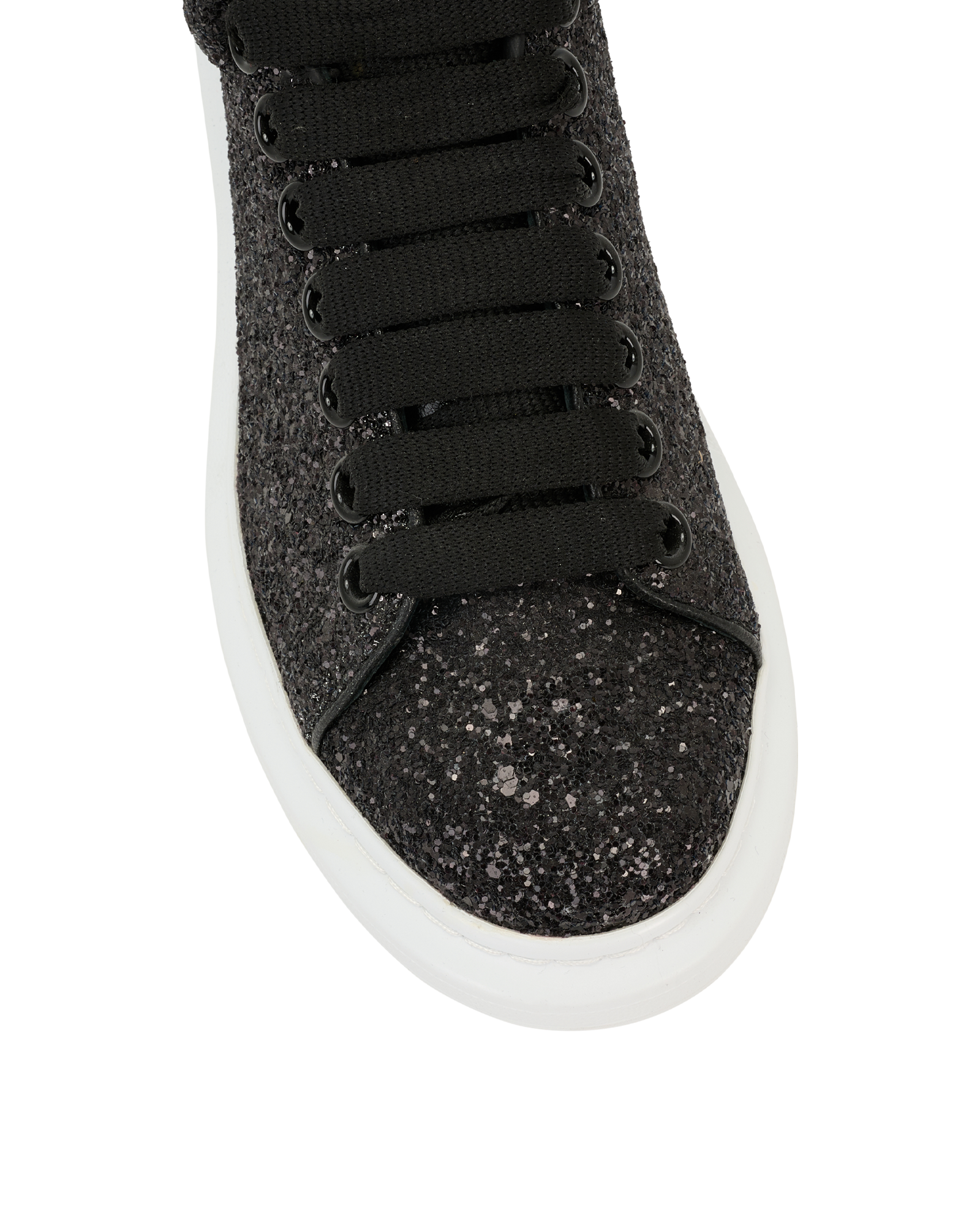 Alexander McQueen Glitter Oversized Trainers, &pound;175, Shoes, Black, Leather, Other view