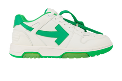 Off-White Out Of Office Trainers, Leather, White/Green, UK8, 3*