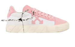 Off White Low Top Vulcanised Trainers, Suede, Pink, UK 4, 2*