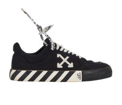 Off-White Low Top Vulcanized Trainers, Canvas, Black/White, UK7.5, B/DB, 2