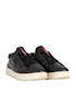 Prada Black Leather Low Top Sneakers, side view