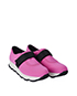 Prada Pink Neoprene Slip-On Sneakers, side view