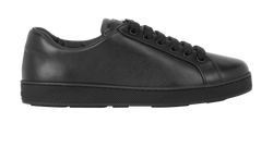 Prada Low Top Trainers, Leather, Black, UK4, 3*