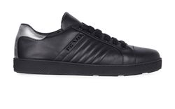 Prada Trainers, Leather, Black/Silver, UK7, B, 3*