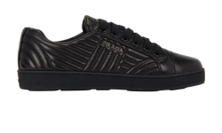 Prada Diagramme Trainers, Leather, Black, UK3, 3*