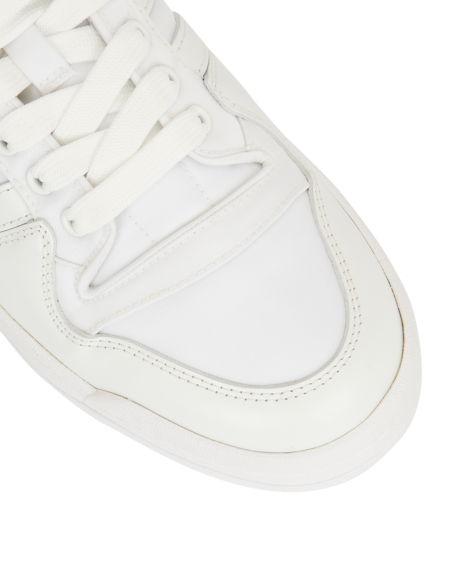 Prada x Adidas Re-Nylon High Top Trainers, &pound;495, Shoes, White, Leather/Nylon, Other view