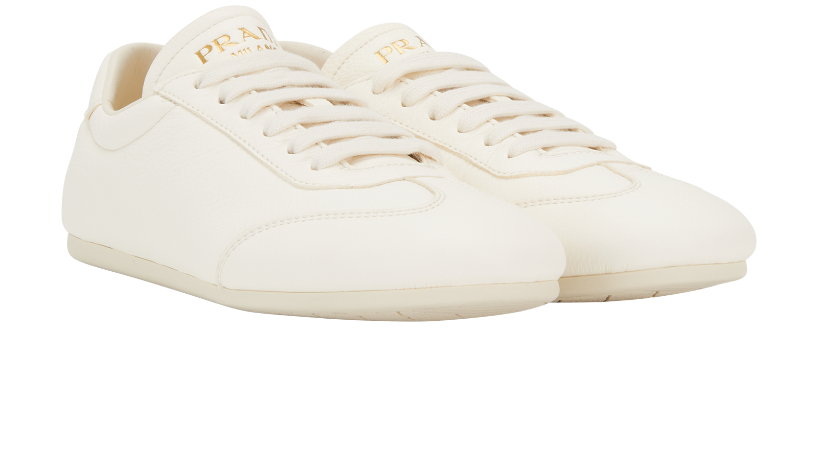 Prada Low Top Sneakers, &pound;250, Shoes, White, Leather, Side view