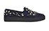 Prada Crystal Embroidered Slip On's, front view