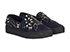 Prada Crystal Embroidered Slip On's, side view