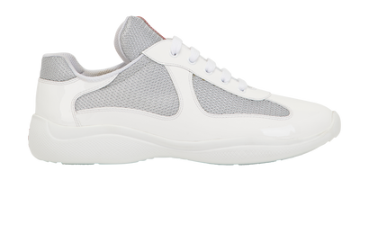 Prada America's Cup Sneakers, &pound;375, Shoes, White, Mesh, Front view