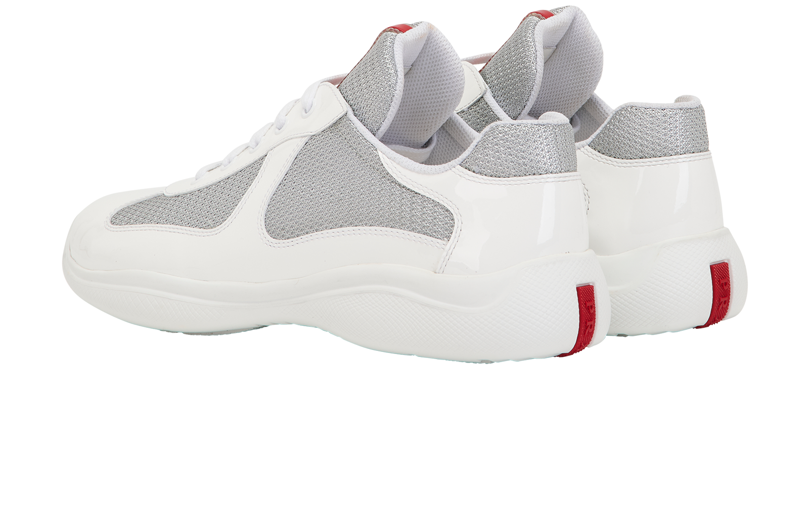 Prada America's Cup Sneakers, &pound;375, Shoes, White, Mesh, Back view