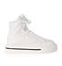 Prada High Top Sneakers, £375, Shoes, White, Leather/Nylon, Front view
