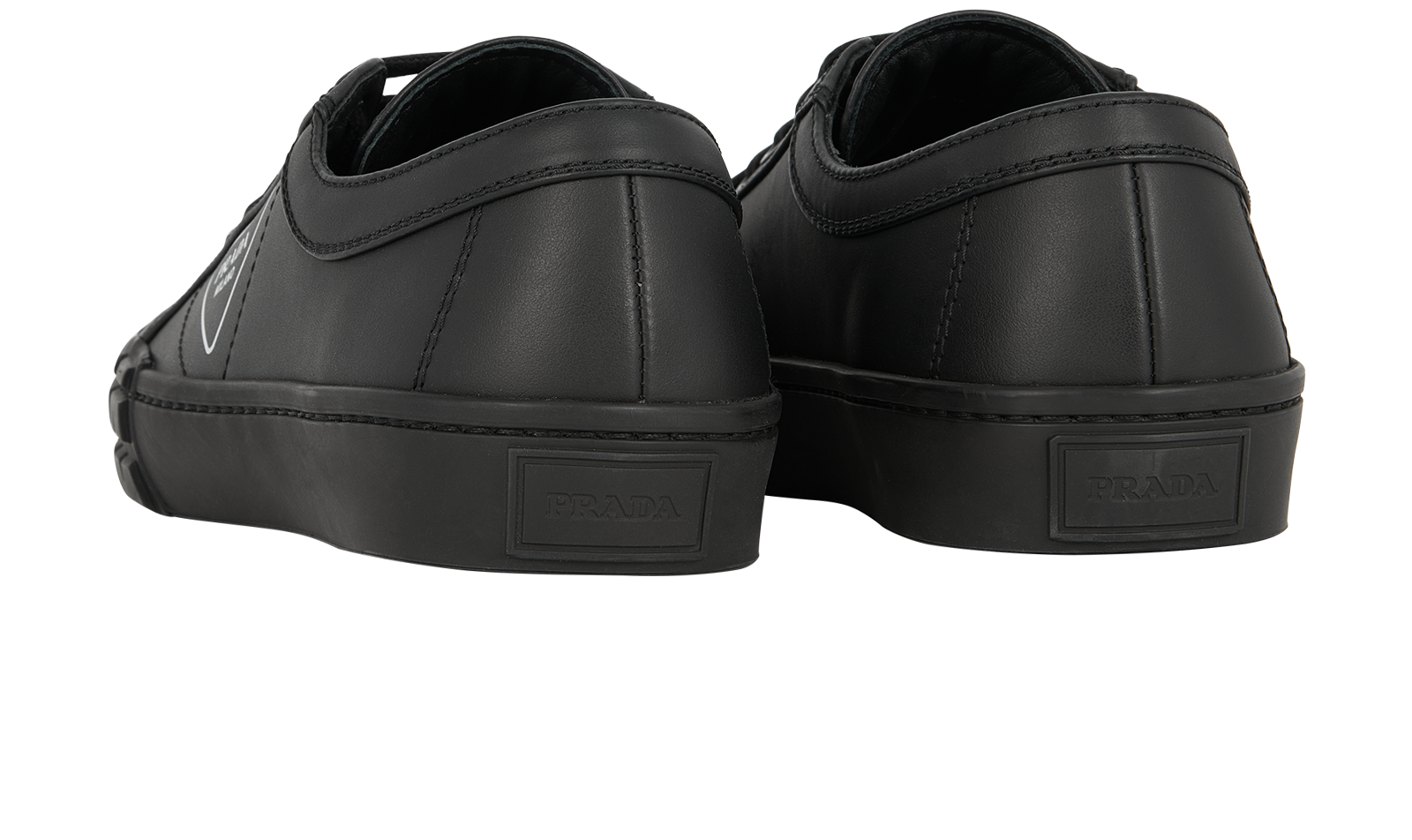 Prada Wheel Trainers, &pound;295, Shoes, Black, Leather, Back view
