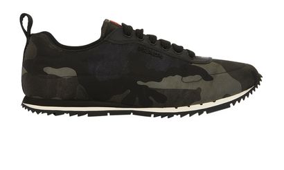 Prada Camoflage Lace Up Trainers, front view