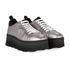 Prada Silver Trainers, side view